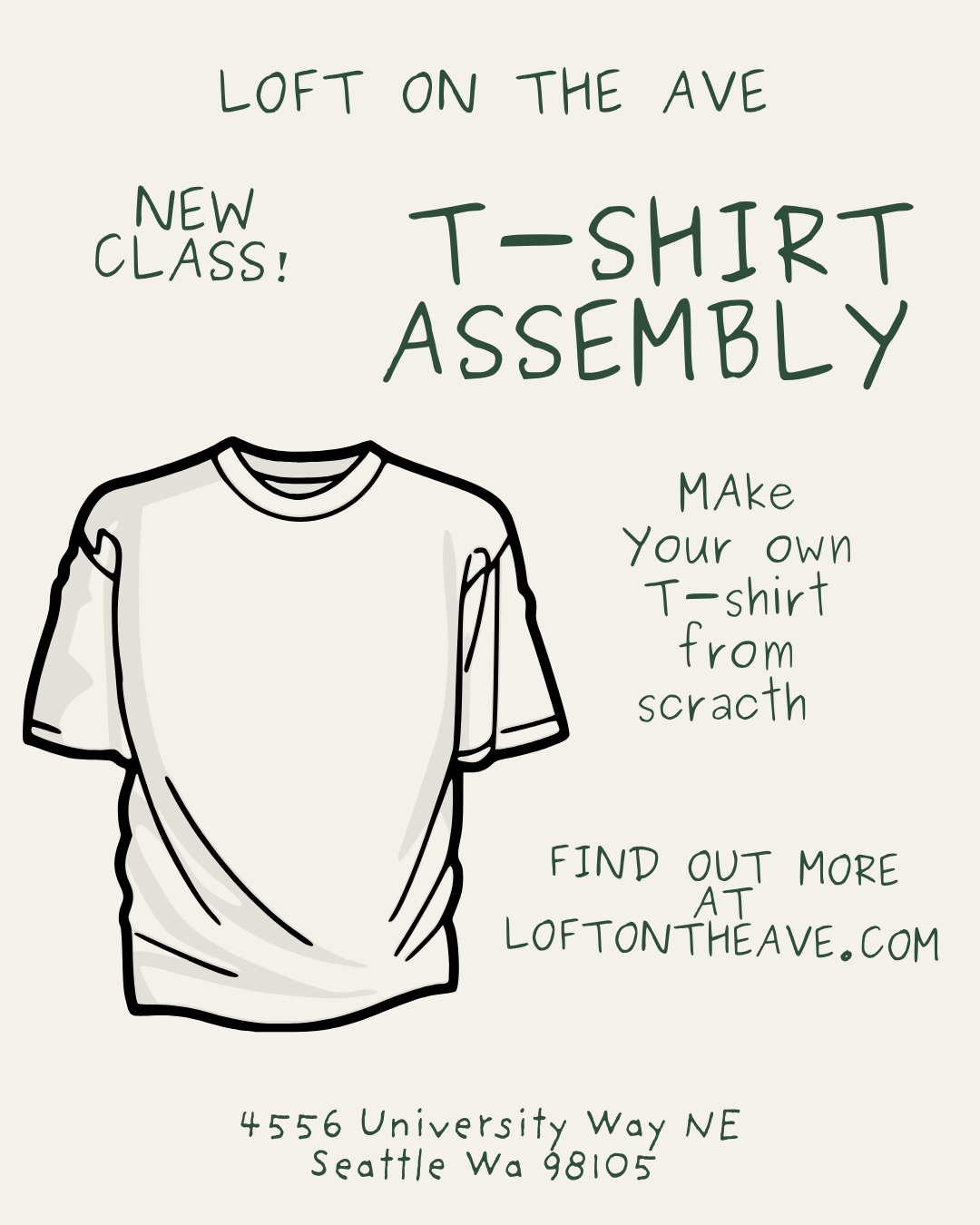 T-shirt assembly workshop Seattle
