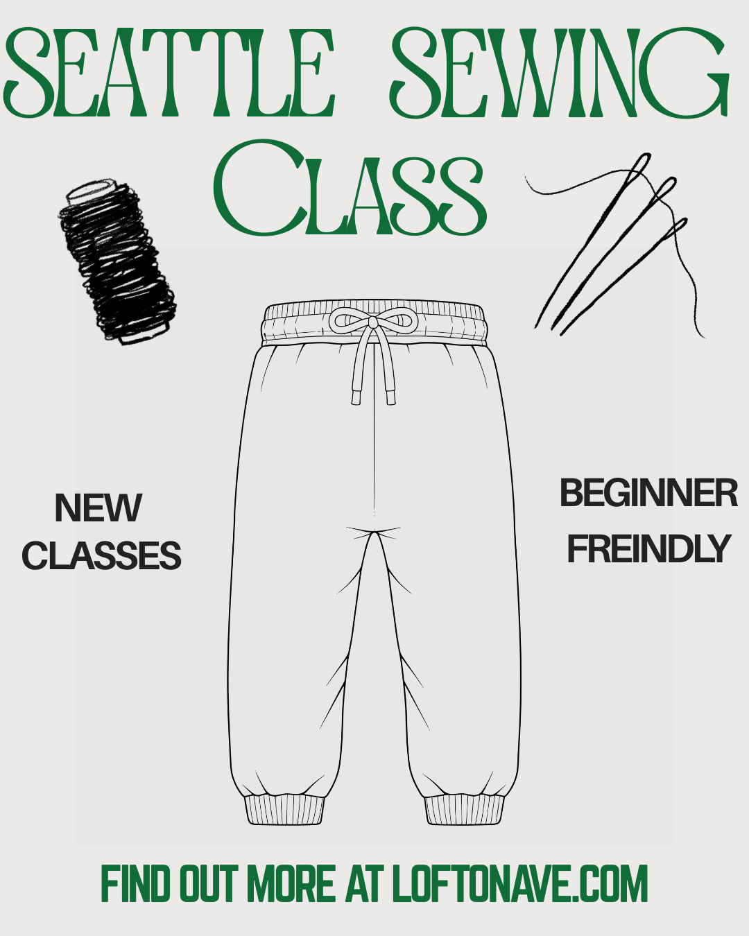 Sweatpants Assembly Sewing Workshop