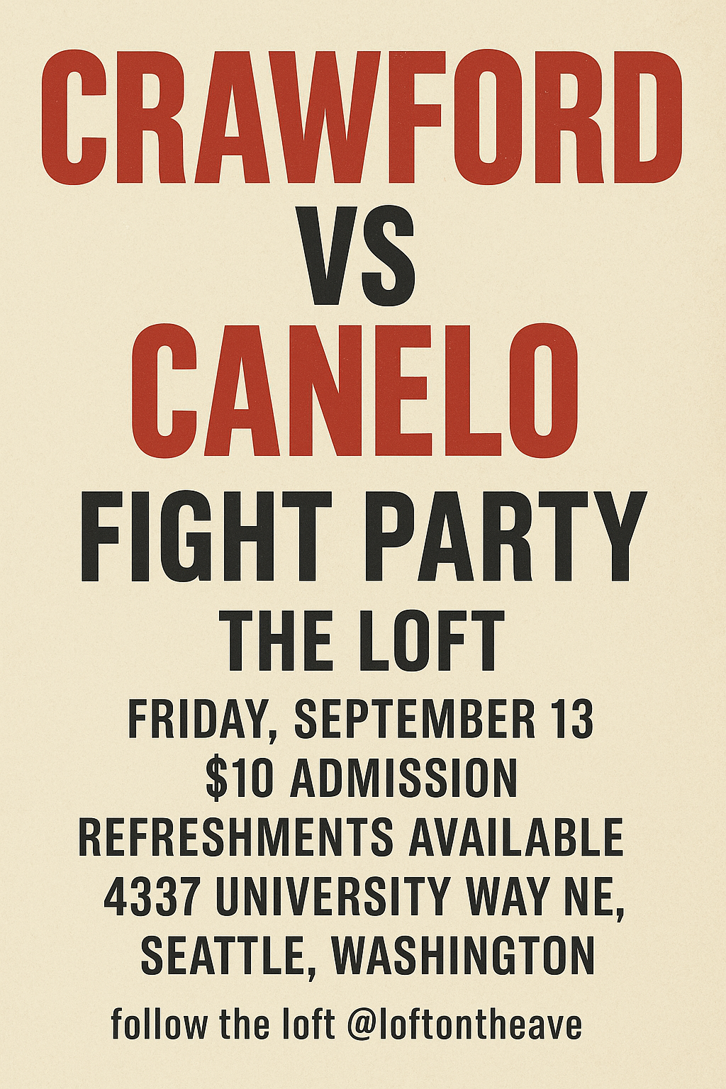 CANELO VS CRAWFORD WATCH PARTY