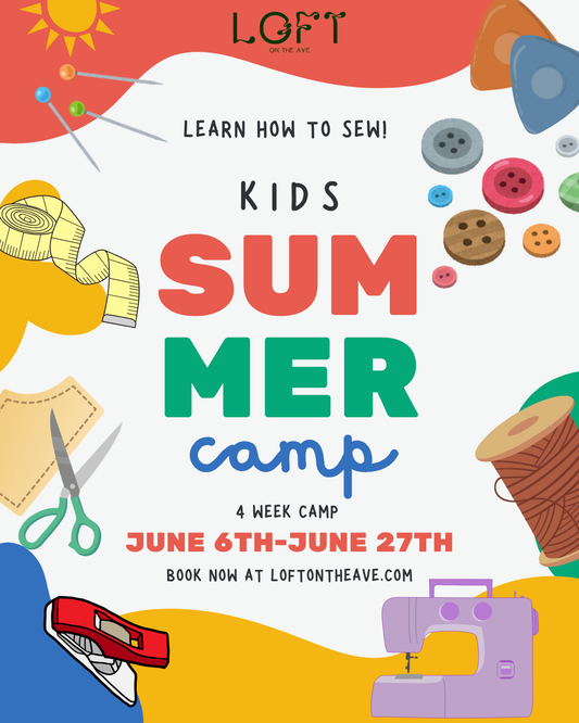 KIDS SUMMER SEWING CAMP SATURDAYS