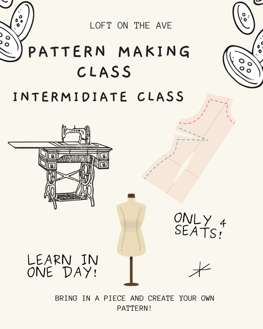 September 6th Pattern Making workshop